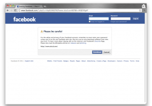 Facebook Redirection Page